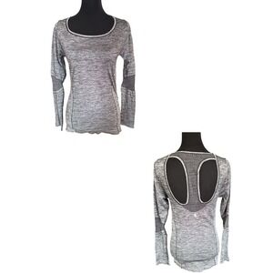 Z By Zella Breakthrough Seamless Long Sleeve Gray Top, Small, NEW, Athleisure